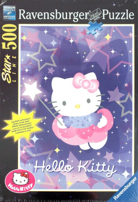 Иллюстрация 1 из 5 для Пазл-500 "Hello Kitty" (флуоресцентный) (149384) | Лабиринт - игрушки. Источник: Лабиринт