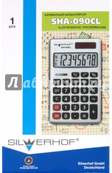 Калькулятор карманный SHA-090CL, 8-разрядный (601006-16).