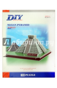 Пазл 3D Пирамида Майя 50 деталей (2801D).