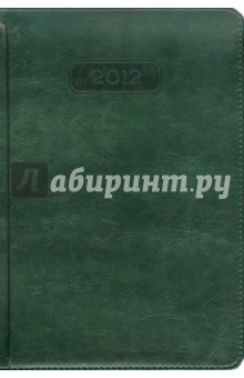 Ежедневник датированный 352 страницы, А5, зеленый (22916).
