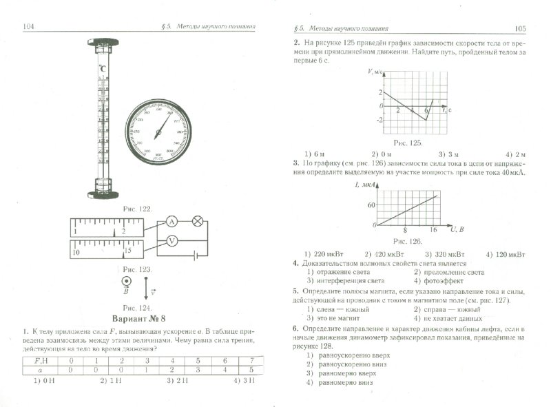 контрольные тесты по физике 7-9 классы