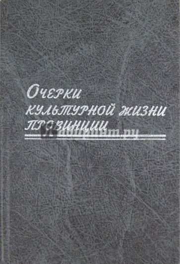 Очерки культурной жизни провинции. Сборник статей