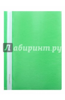 Скоросшиватель пластиковый, зеленый (220414).