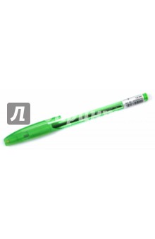 Ручка шариковая с резиновым держателем зеленая 