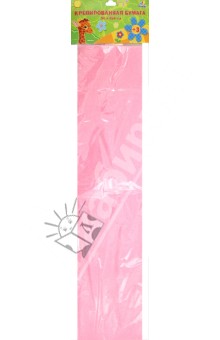 Бумага цветная крепированная, ярко-розовая (КБ001).