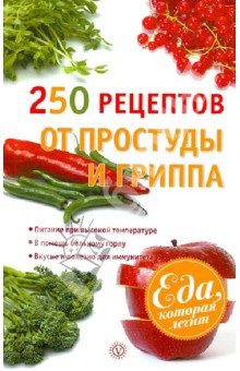 Обложка книги 250 рецептов от простуды и гриппа, Ильин Виктор Ф.