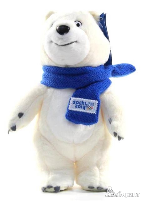 Иллюстрация 1 из 14 для Белый мишка с шарфом, 20 см "Sochi 2014" (GT5566) | Лабиринт - игрушки. Источник: Лабиринт