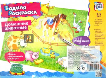 Водная картинка-раскраска "ДОМАШНИЕ ЖИВОТНЫЕ"  (31916)