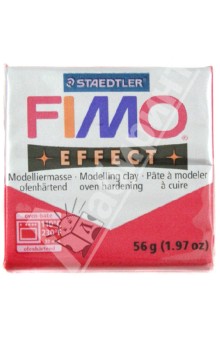 FIMO Effect полимерная глина, 56 гр., цвет рубин металлик (8020-28).