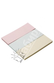 Клейкая бумага для заметок (этикетки-закладки). 25х76 мм. 3 пастельных цвета (PF1128).