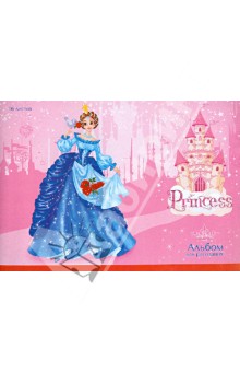 Альбом для рисования. 16 листов. Принцесса с розами (А16886).