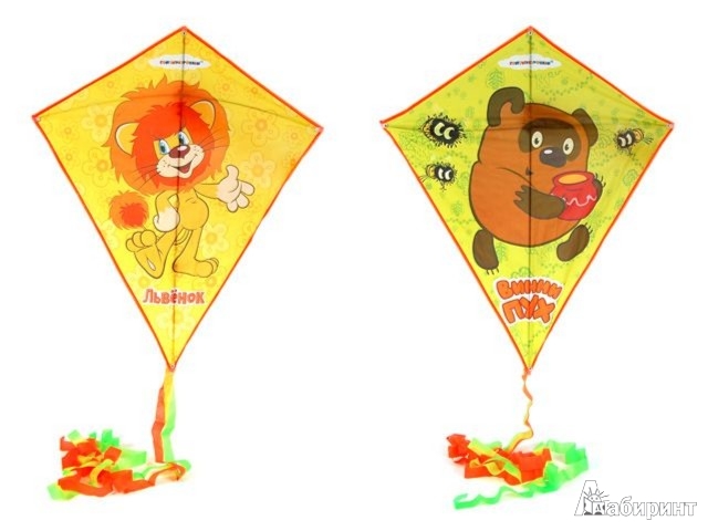 Иллюстрация 1 из 2 для Змей воздушный "Винни Пух/Львенок", 75х65 см. (GT5591) | Лабиринт - игрушки. Источник: Лабиринт