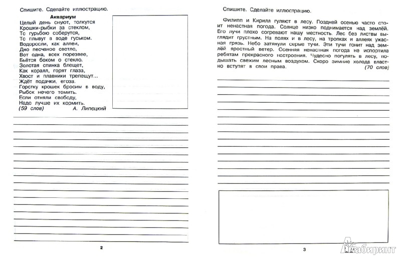 Контрольное списывание новый дом 3 класс