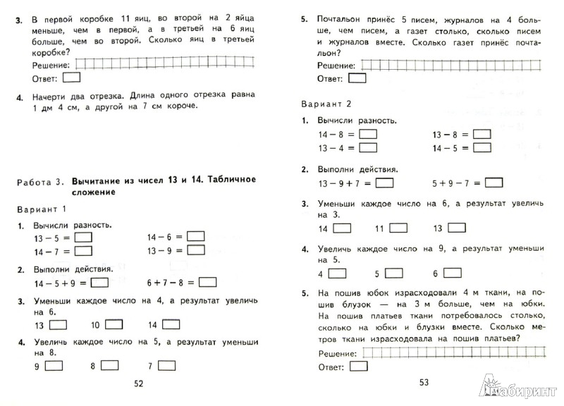 Контрольно измерительные материалы по математике школа россии