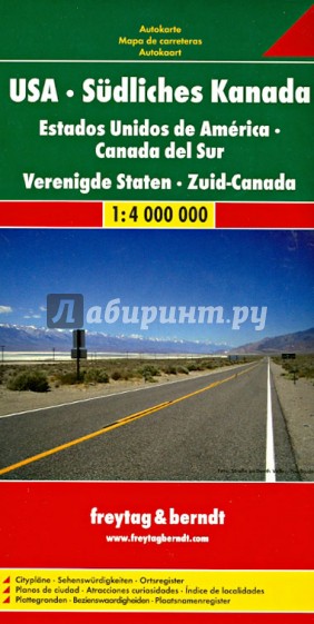 USA. Southern Canada. 1:4 000 000