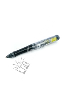 Автоматическая гелевая ручка с накладками, черная (694BLK).