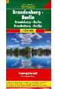 Бранденбург-Берлин. Карта. Brandenburg-Berlin 1:200 000 germany motorway map 1 500 000
