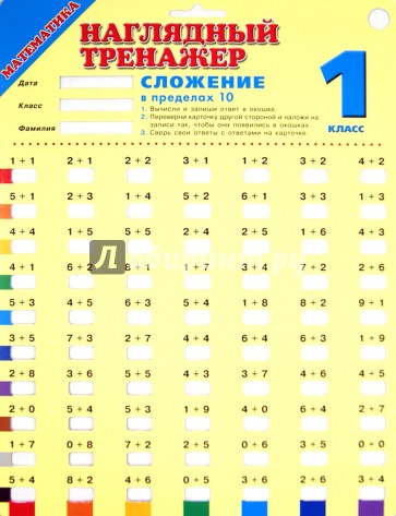 Математика. Сложение в пределах 10. 1 класс