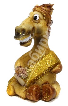 Фигурка. Лошадь с монетами. 5,3 см. (5578).