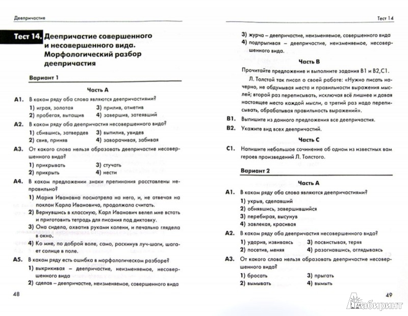Демоверсия русский язык 7 класс