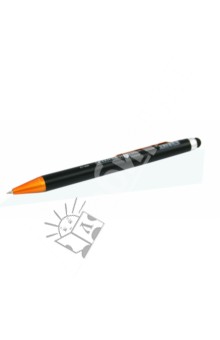 Ручка шариковая, автоматическая, синяя с наконечником тач-пен (GL0283B).