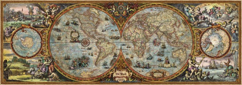 Иллюстрация 2 из 5 для Puzzle-6000 Карта полушарий, панорама | Лабиринт - игрушки. Источник: Лабиринт