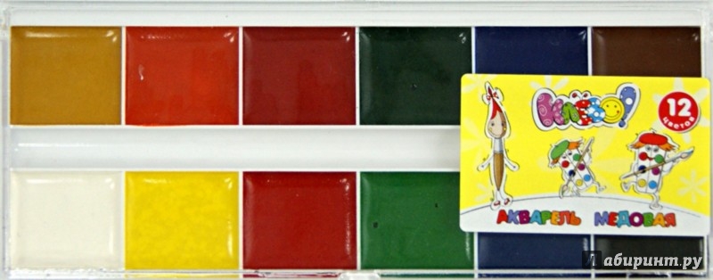 Иллюстрация 1 из 3 для Акварель медовая 12 цветов "Клёво!" (961112-12) | Лабиринт - канцтовы. Источник: Лабиринт