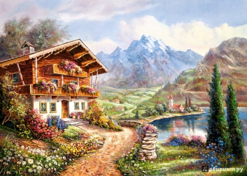 Иллюстрация 1 из 9 для Puzzle-2000 "Дом в горах" (C-200511) | Лабиринт - игрушки. Источник: Лабиринт