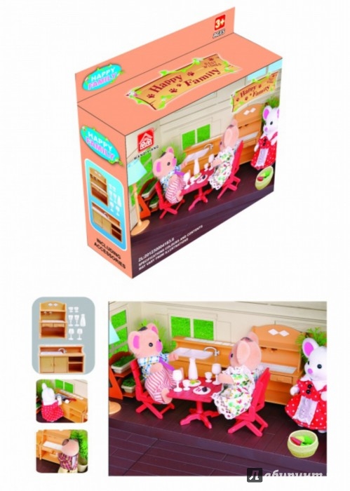 Иллюстрация 1 из 4 для Игровой набор "Мебель для кухни" с аксессуарами (012-03В) | Лабиринт - игрушки. Источник: Лабиринт