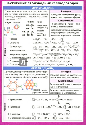 Химия. Важнейшие производные углеводородов