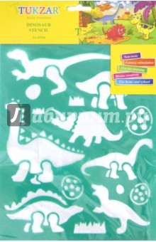 Трафарет пластиковый Динозавры (TZ 15516).