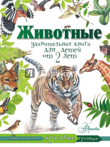 Животные. Удивительная книга для детей от 2 лет