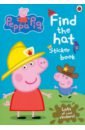 Find-the-hat Sticker Book genuine peppa pig toys 8pcs set george pig family tableware wholesale stuffed animals