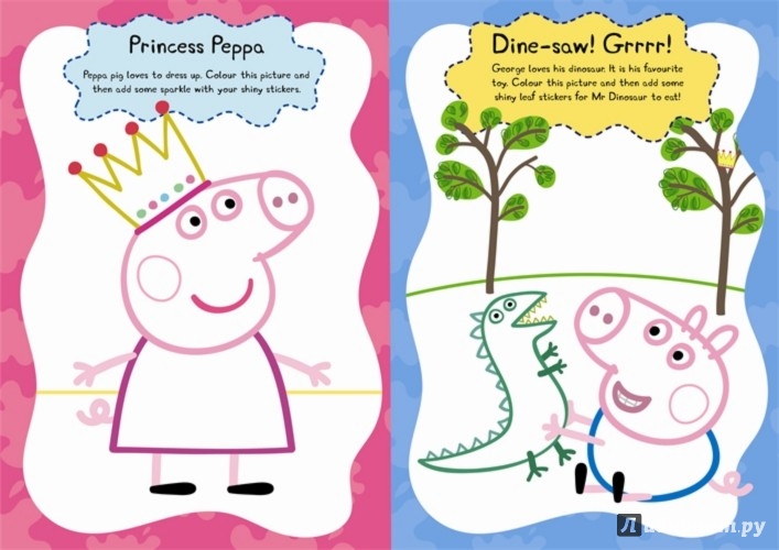 Иллюстрация 2 из 5 для Peppa and George's Shiny Sticker Play Book | Лабиринт - книги. Источник: Лабиринт