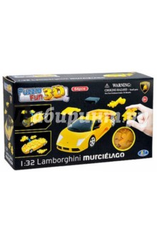 3D пазл Lamborgini матовый желтый (57060).