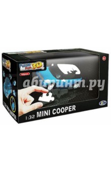 3D модель-пазл Mini Cooper матовый синий (57072).