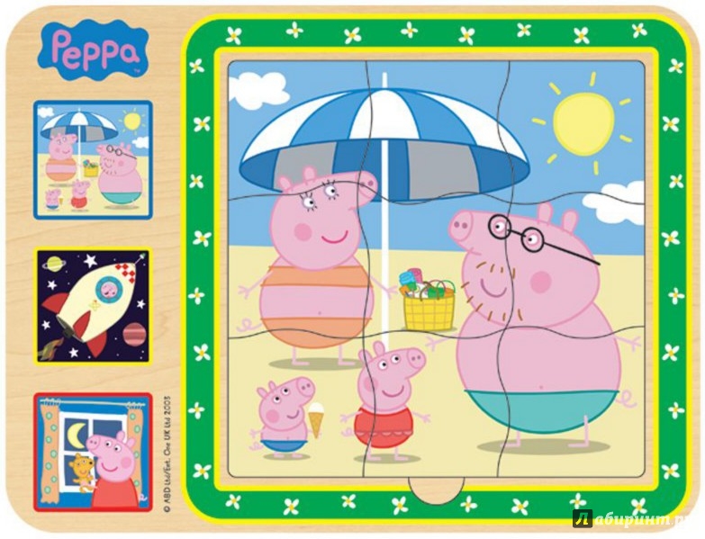 Иллюстрация 1 из 6 для Пазл трехслойный "Peppa Pig" (дерево) (24451) | Лабиринт - игрушки. Источник: Лабиринт