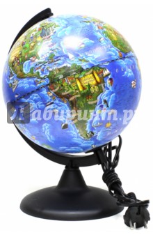 Глобус Земли для детей (d=210 мм, с подсветкой) (10292, 10173).