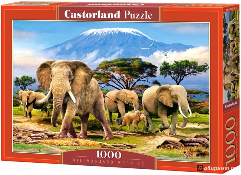 Иллюстрация 2 из 3 для Puzzle-1000 "Слоны" (C-103188) | Лабиринт - игрушки. Источник: Лабиринт