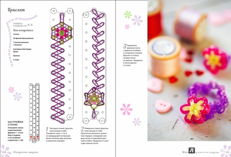 Схема плетения браслетов из резинок | ВКонтакте