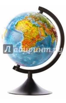 Глобус Земли физический, d-210 мм, рельефный (К022100011).
