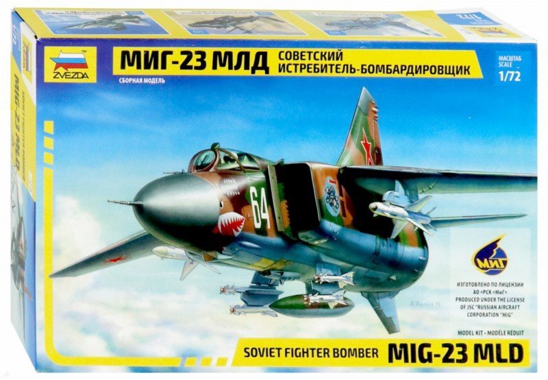 Иллюстрация 1 из 2 для 7218/Советский истребитель-бомбардировщик МиГ-23МЛД | Лабиринт - игрушки. Источник: Лабиринт