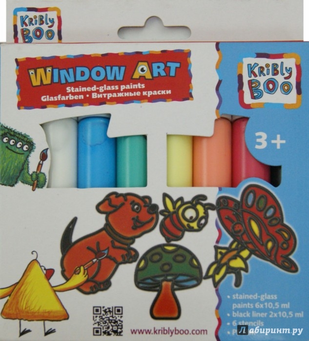 Иллюстрация 1 из 2 для Набор Window Art. Витражные краски с трафаретами (60770) | Лабиринт - игрушки. Источник: Лабиринт