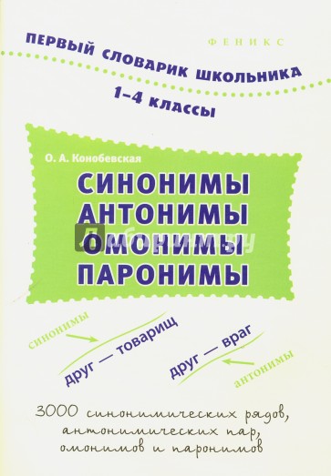 Синонимы, антонимы, омонимы, паронимы. 1-4 классы