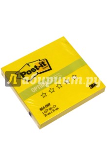 Блок самоклеящийся желтый неон (76х76 мм, 100 листов) (654-ONY).