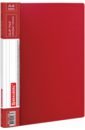 Папка с боковым металлическим прижимом и внутренним карманом, красная (221788).