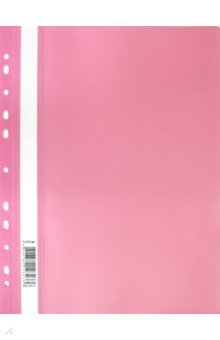 Папка-скоросшиватель, пластиковая, прозрачная, А4, розовая (AS4_00212).