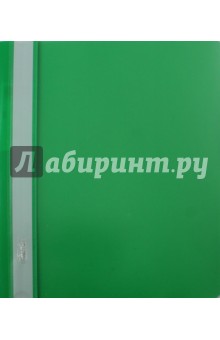 Папка-скоросшиватель пластиковая (прозрачный верх, А5, зеленая) (AS5_00104).