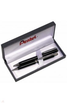 Набор Sterling. Шариковая ручка + автоматический карандаш, черный лаковый корпус (A811B811-А).
