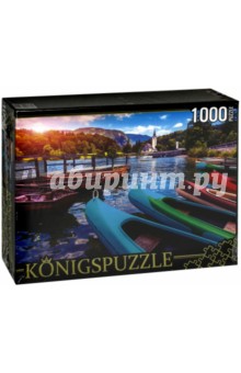 Puzzle-1000 "Лодки на горном озере" (ГИК1000-6522